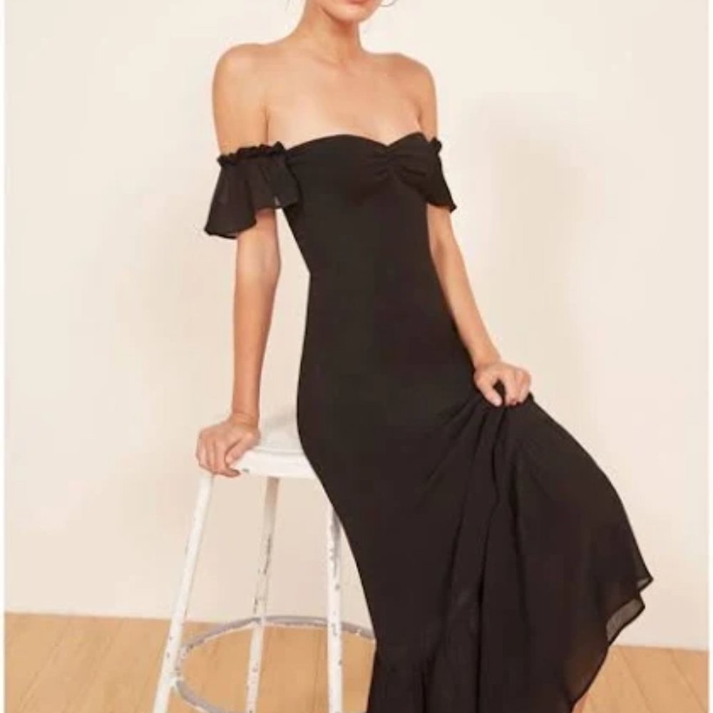 Reformation Butterfly Dress + Black